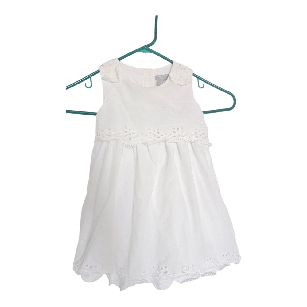 Tahari Girl Cotton Cute White Dress